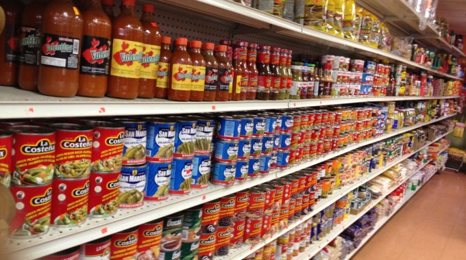 Shelves at Tienda y Taqueria Fiesta
