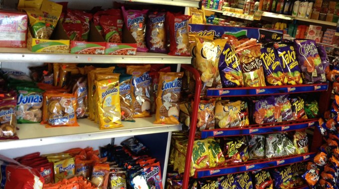 Shelves at Tienda y Taqueria Fiesta