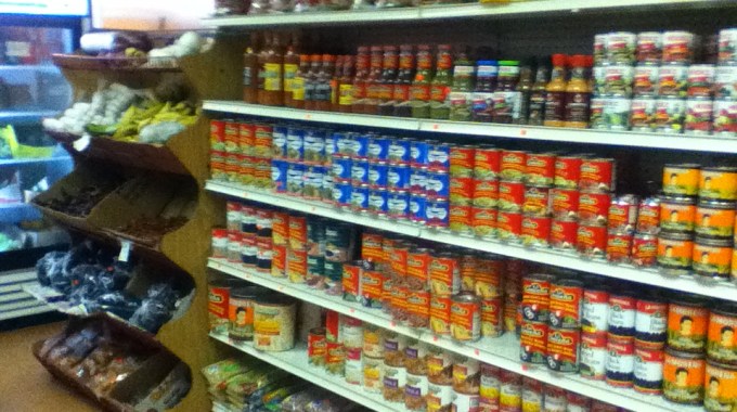 Shelves at Tienda y Taqueria Fiesta