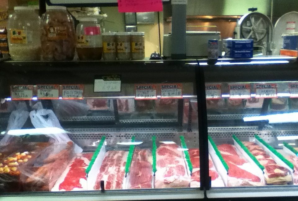 Variety of meats at Tienda y Carniceria Fiesta