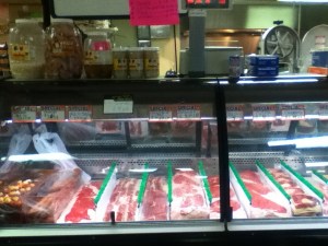 Variety of meats at Tienda y Carniceria Fiesta