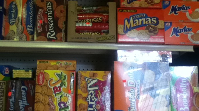 Shelves at Tienda y Taqueria Fiesta