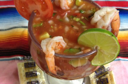 Shrimp cocktail (cóctel de camarones)